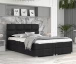 Luxusní postel SPRING BOX 160x200 s kovovým zdvižným roštem ČERNÁ